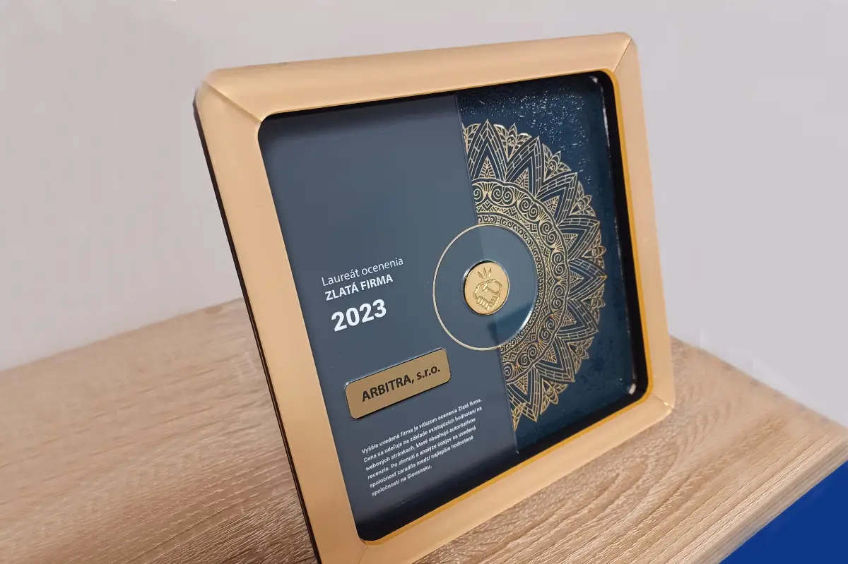 Ocenenie ZLATÁ FIRMA 2023